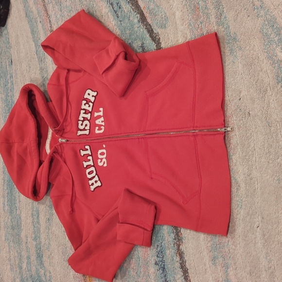 Y2k Hollister XL Full Zip Hoodie Pockets Spell Out - Picture 5 of 7